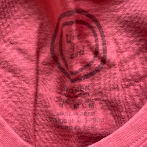 Life Is Good Pink Graphic Relaxed Tee “ Treks Hugs Rock& Roll” Women’s Medium - Picture 7 of 10